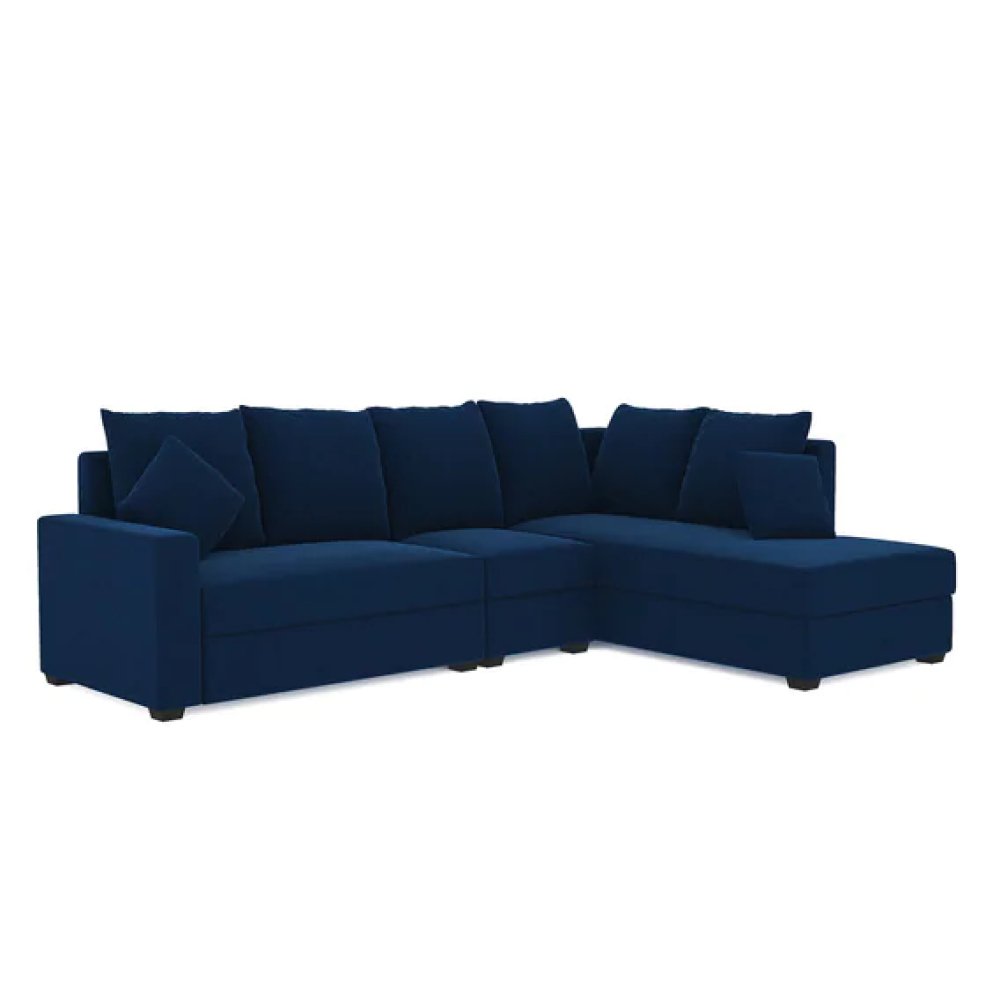 Jordan Fabric LHS Sectional Sofa in Blue Colour image