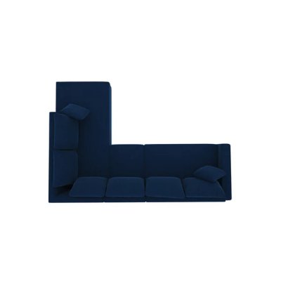Jordan Fabric LHS Sectional Sofa in Blue Colour image