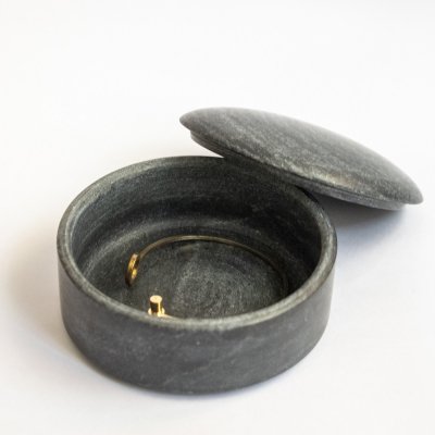 Byora Homes Bulgy Trinket Box - Black image