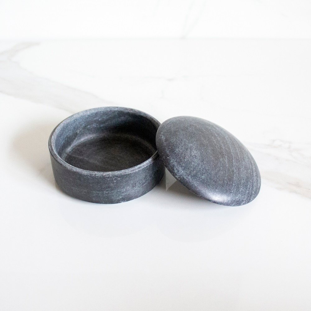 Byora Homes Bulgy Trinket Box - Black image