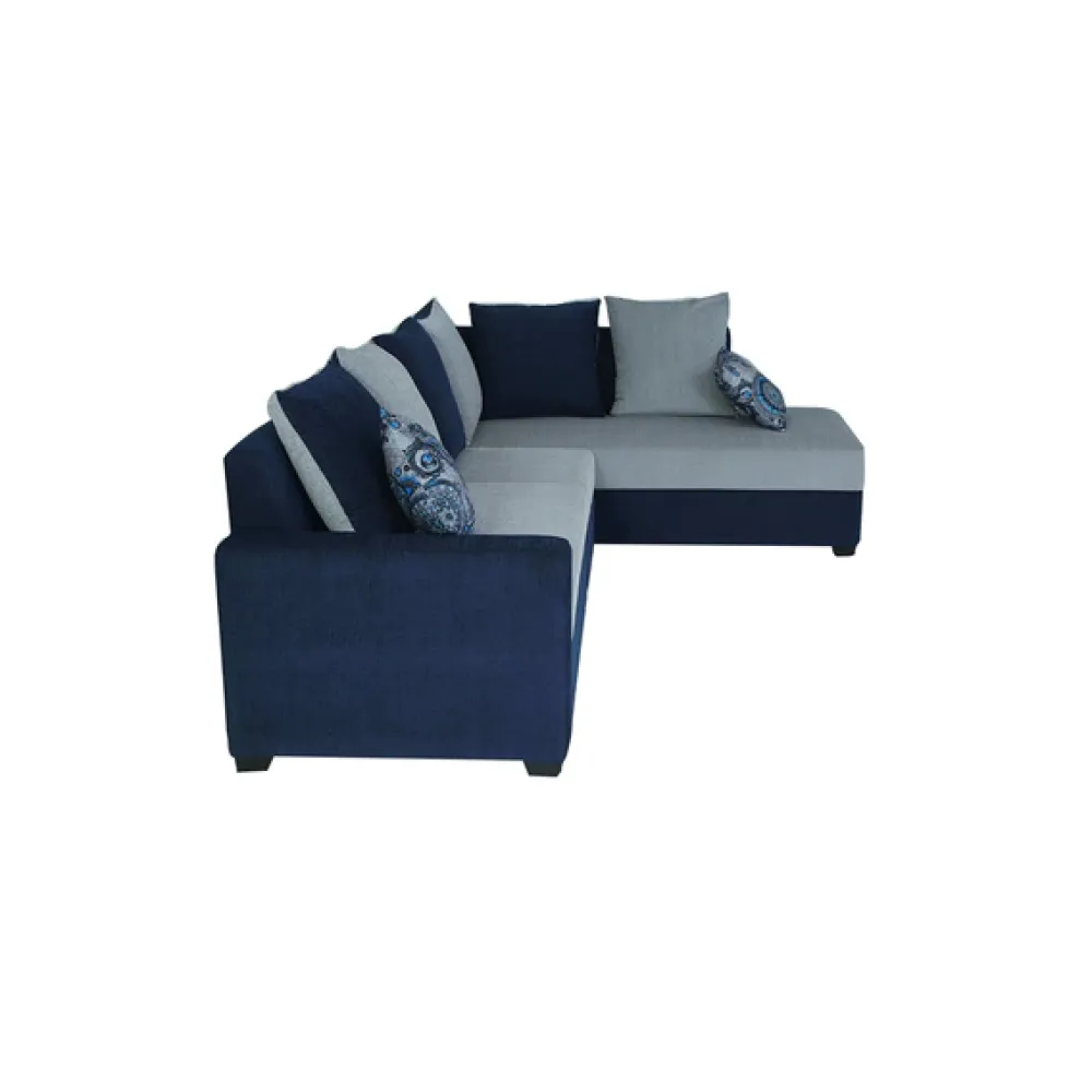 Jordan Fabric LHS Sectional Sofa in Blue & Grey Colour image