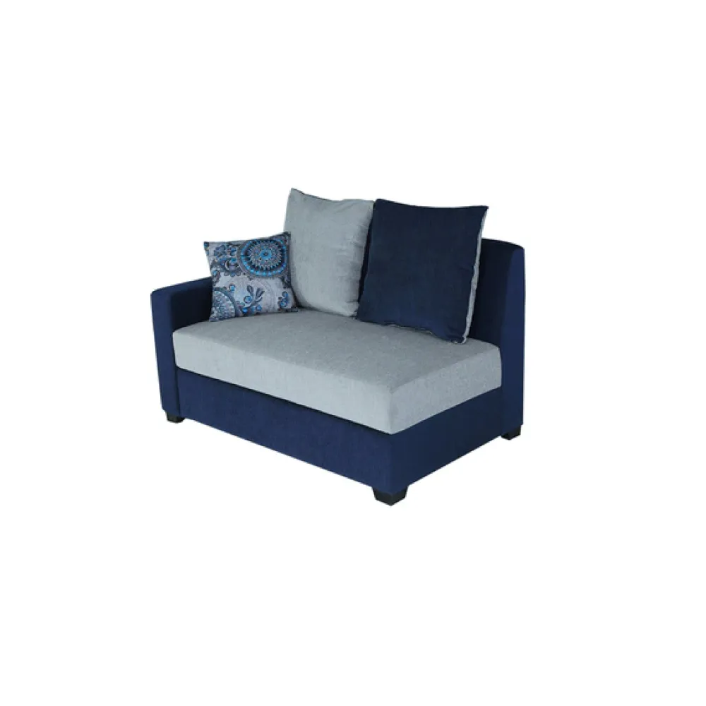 Jordan Fabric LHS Sectional Sofa in Blue & Grey Colour image