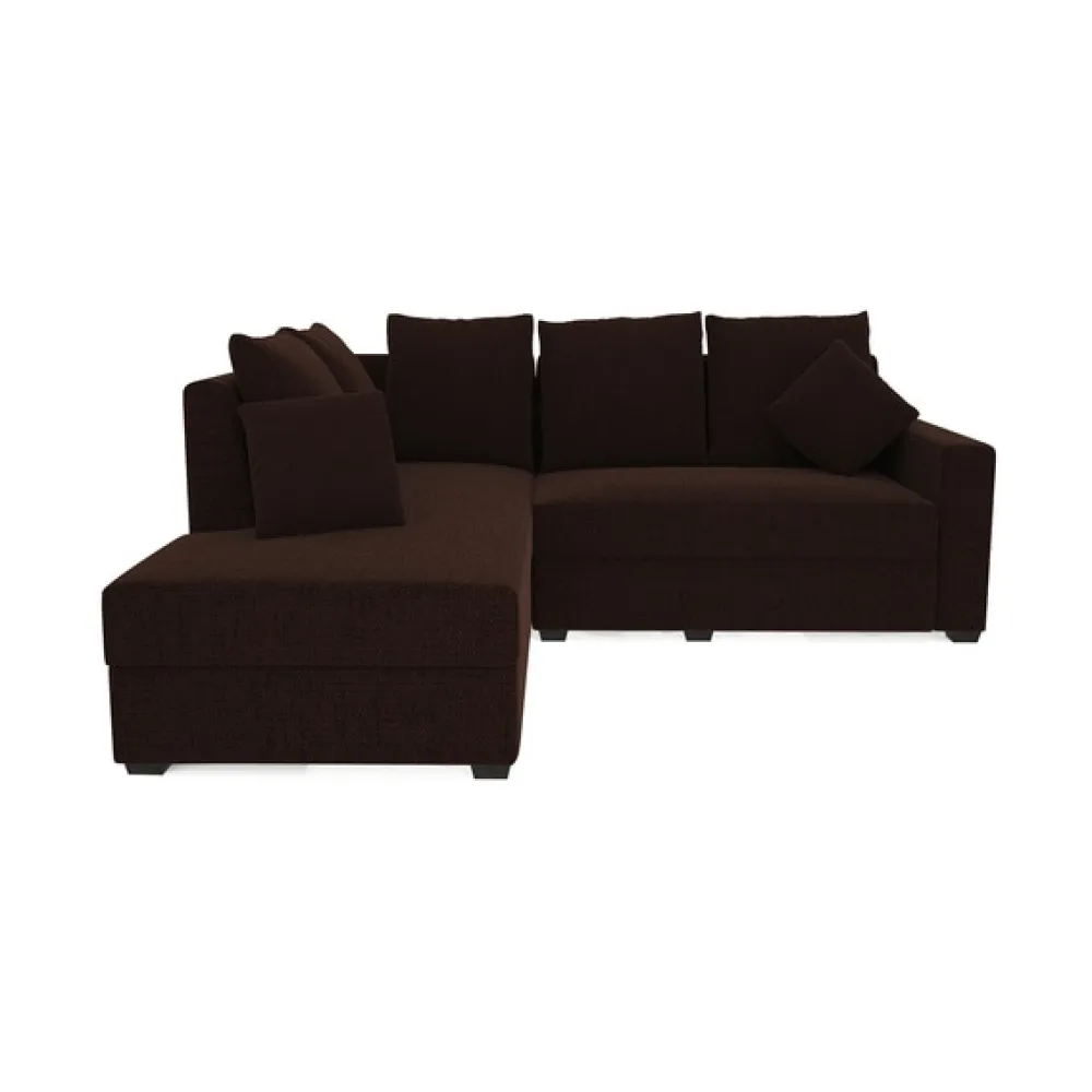 Jordan Fabric RHS Sectional Sofa in Brown Colour image