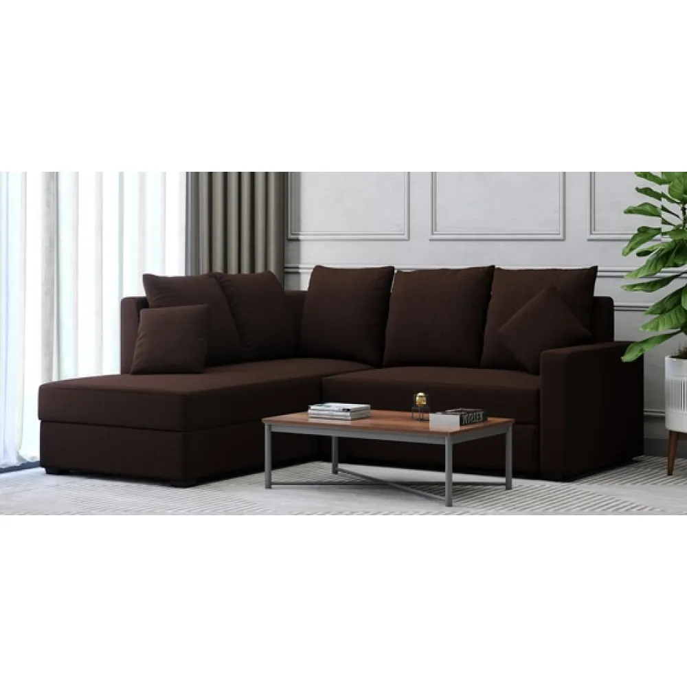 Jordan Fabric RHS Sectional Sofa in Brown Colour image